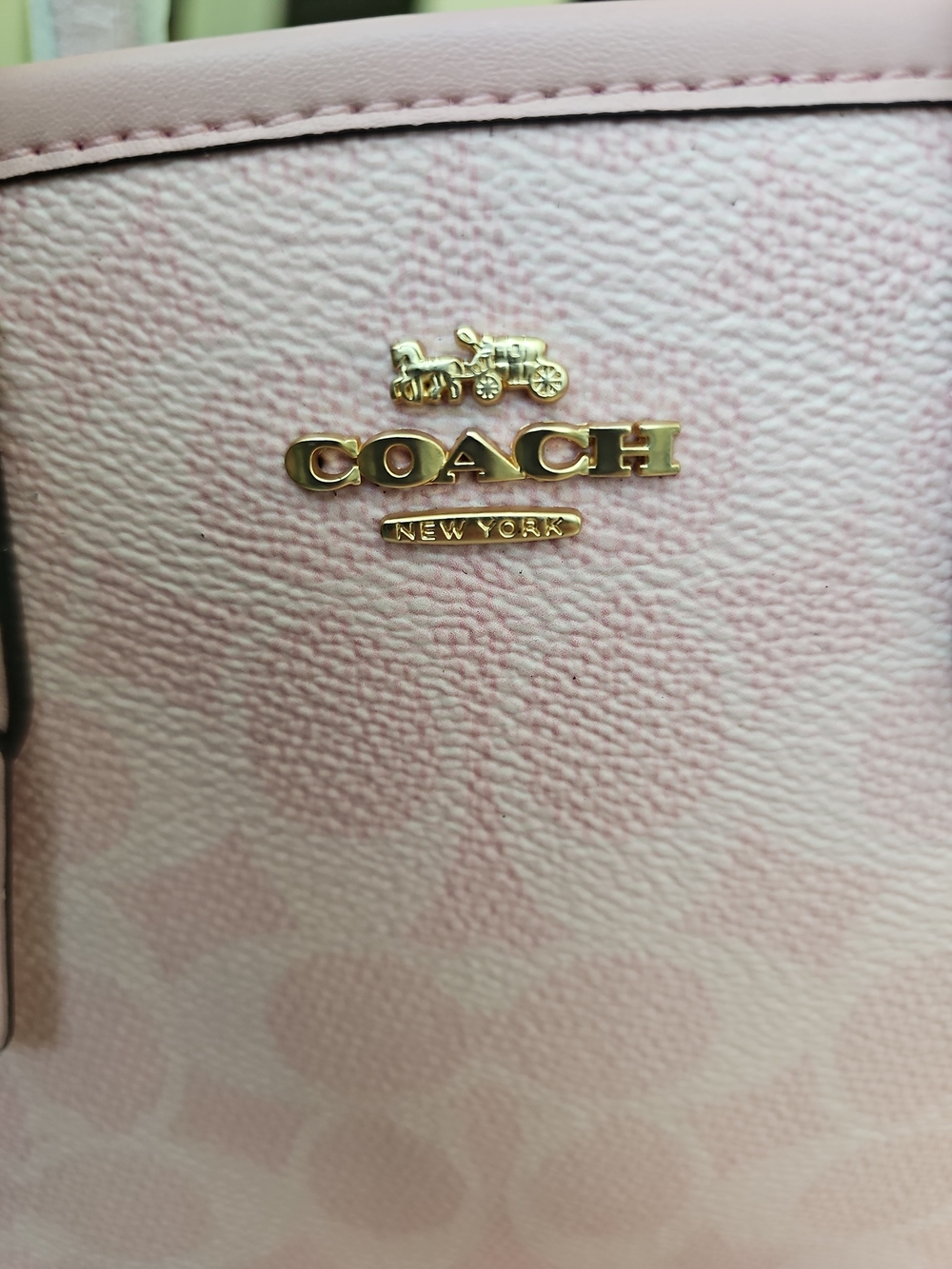 NWT Coach CW032 City Mini Tote Crossbody Blush Pink Signature Canvas - Picture 8 of 12
